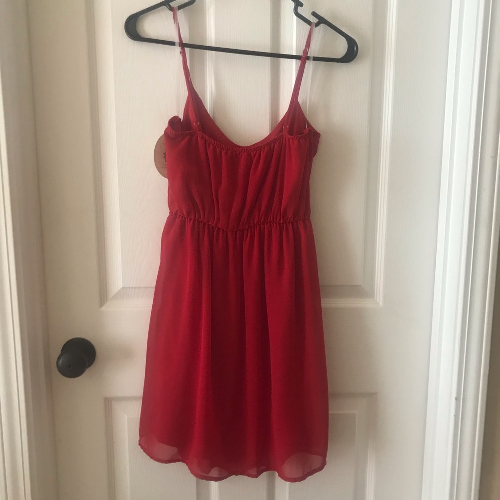 Red Ruffle Dress - Picture 4 of 4